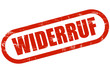 Grunge Stempel rot WIDERRUF