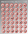 Prohibiting signs vector