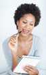 Woman making list