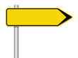Panneau directionnel jaune Panneau directionnel jaune