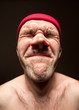 Very stressed funny man