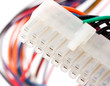 Photo: Electrical plug with colorful cables Electrical plug with colorful cables