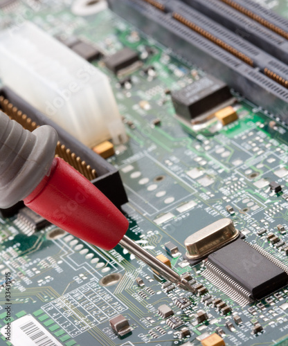 Photo: Analyzing electronics circuit Analyzing electronics circuit