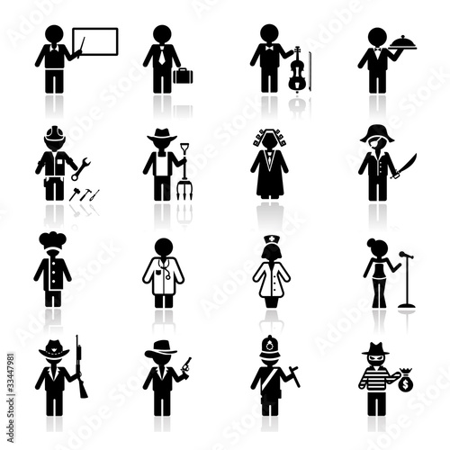 Vector: Icons set occupation and career Icons set occupation and career