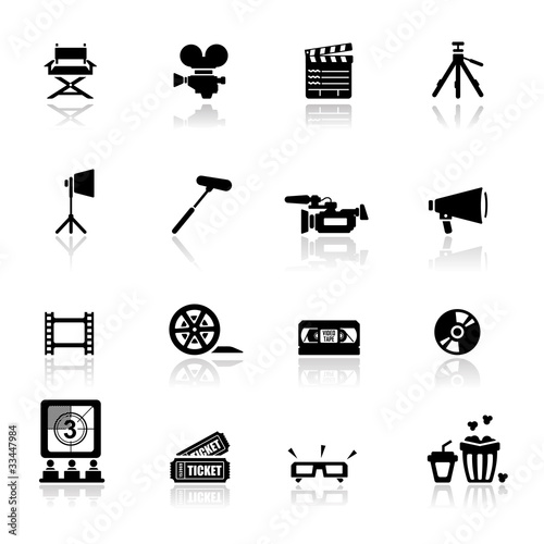 Vector: Icons set Cinema and movies Icons set Cinema and movies