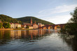 View at old town and city bridge in Heidelberg