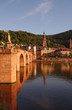View at old town and city bridge in Heidelberg