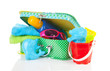 Foto: Going to the beach over white background Going to the beach over white background
