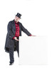 Gentleman showing a sign