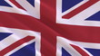Flag of the United Kingdom waving in the wind