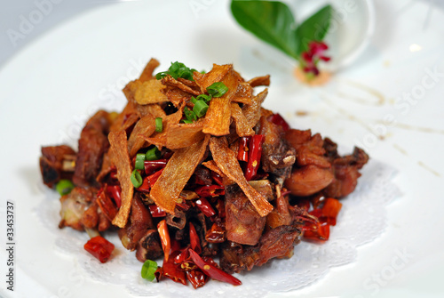 Photo: Chinese cuisine - pork tofu skin row Chinese cuisine - pork tofu skin row