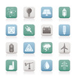 Power and electricity industry icons - vector icon set Power and electricity industry icons - vector icon set