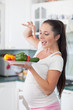 Pregnant woman and healthy food Pregnant woman and healthy food