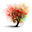Albero astratto con cuori - Heart tree