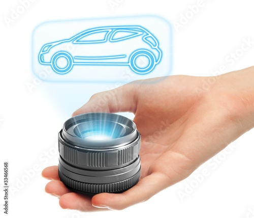 Photo: Holographic car Holographic car