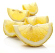 Lemon slice on a white background.