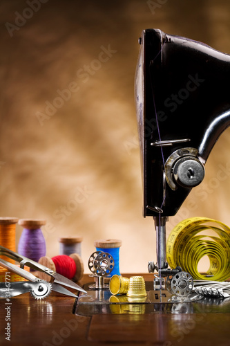 Photo: sewing supplies copy space sewing supplies copy space