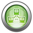 Green glossy 3D effect button "Network"