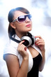 Photo: Girl with headphones Girl with headphones