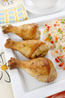 Fried chicken legs with rice