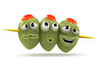 3d These green olives are stuffed