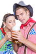 heid is drinking a beer