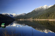 Capilano Reservoir Lake Snowy Two Lions Mountains Vancouver Brit