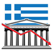 greek financial crisis concept vector