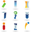 Vector illustration of abstract icons based on the letter I