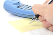 Telephone,notepaper and pen