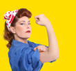 Photo: Iconic Image of a Female Factory Worker from the 1950 Era Iconic Image of a Female Factory Worker from the 1950 Era