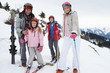 Young Family On Ski Vacation
