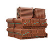 Pile of roofing tiles packaged. Pile of roofing tiles packaged.