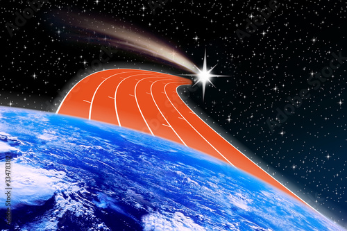 Illustration: piste d'athlétisme piste d'athlétisme