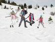 Young Family On Winter Vacation