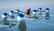 3d Rendering Netzwerk auf Wasser