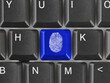 Computer keyboard with fingerprint