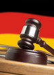 Gavel  and Flag of Germany