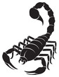 Black scorpion with vile paws and a poisonous tail