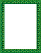 Vector green frame with ornaments