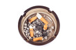 A flithy glass ash-tray