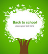 back to school - tree with education icons back to school - tree with education icons