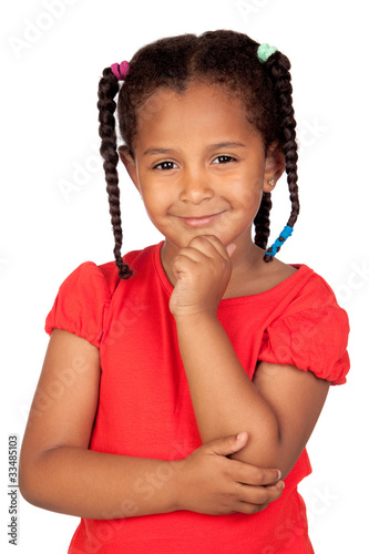 Photo: Pensive african little girl Pensive african little girl