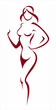 naked woman silhouette