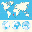 Carte planisphère - Repère Carte planisphère - Repère