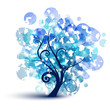 Albero astratto blu - Blue tree