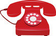 Red retro phone