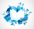 ������: back to school - blue background � Marina Zlochin #33489738