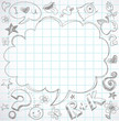 back to school - notebook with doodles