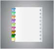 Page with tags various colors
